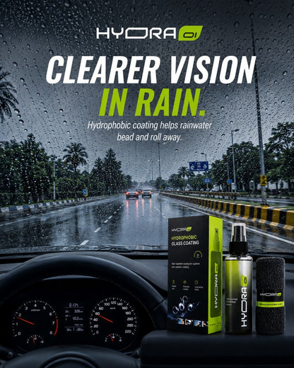 Hydraone Rain Repellent Spray for Car Glass | Hydrophobic Windshield Coating | 120ml