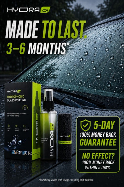 Hydraone Rain Repellent Spray for Car Glass | Hydrophobic Windshield Coating | 120ml