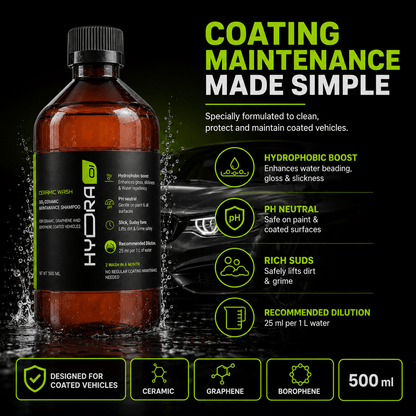 Hydraone Ceramic Wash | Coating Maintenance Shampoo | pH Neutral | 500 ml