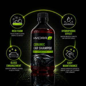 hydraone ceramic car shampoo – ph neutral hydrophobic car wash with gloss enhancement